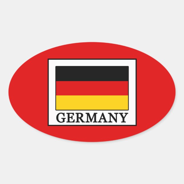 Pegatina Ovalada Alemania (Anverso)