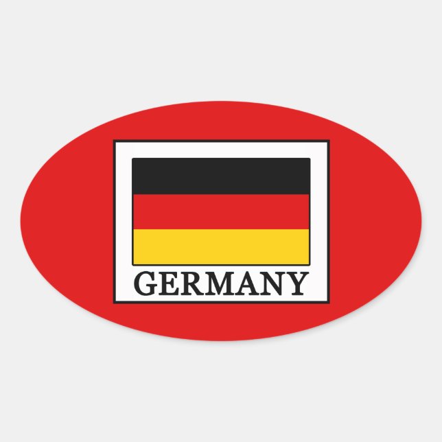 Pegatina Ovalada Alemania (Anverso)
