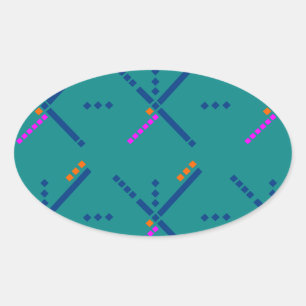 Pegatina Ovalada Alfombra del aeropuerto de Portland Oregon PDX