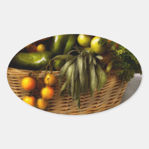 Pegatina Ovalada Alimentos - Veggie - Consejos de sabores