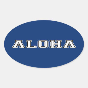 Pegatina Ovalada Aloha