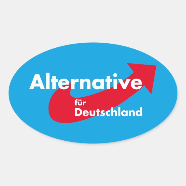 Pegatina Ovalada Alternativa para Alemania (Anverso)