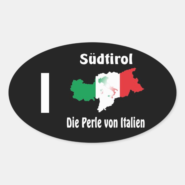 Pegatina Ovalada Alto Adige - Alto Adige Italia - Italia pegamento (Anverso)