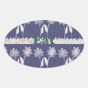 Pegatina Ovalada Amar los colores azules de Baby Shower