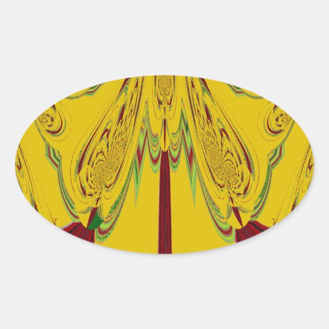 Pegatina Ovalada Amarillo (Anverso)