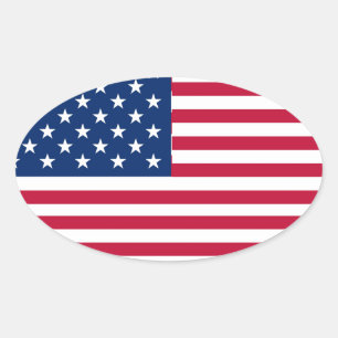 Pegatina Ovalada American Flag Pride Design-76353