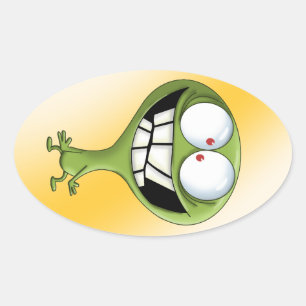 Pegatina Ovalada Amigo imaginario