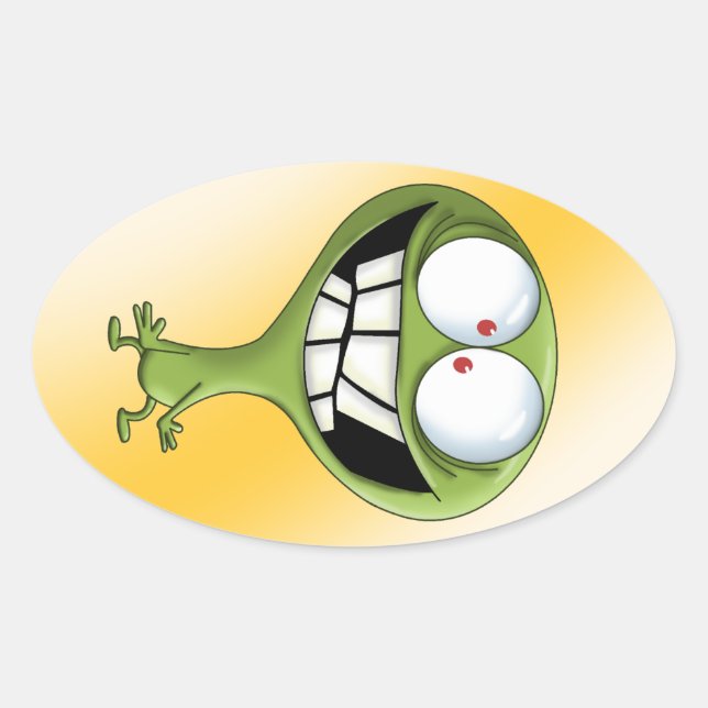 Pegatina Ovalada Amigo imaginario (Anverso)