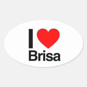 Pegatina Ovalada amo a brisa