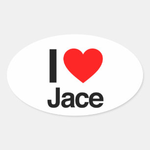 Pegatina Ovalada amo a jace