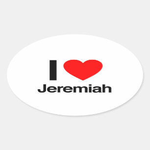 Pegatina Ovalada amo a jeremiah