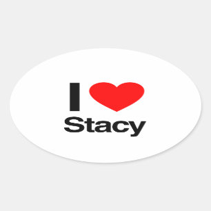 Pegatina Ovalada amo a stacy