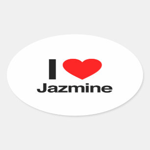 Pegatina Ovalada amo jazmine