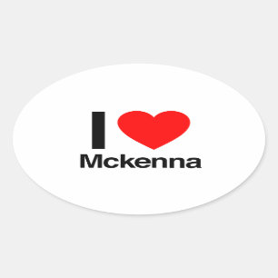 Pegatina Ovalada amo mckenna