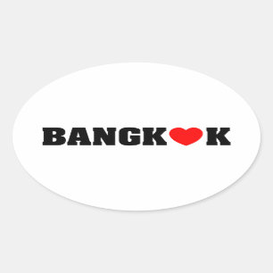 PEGATINA OVALADA AMOR DE BANGKOK