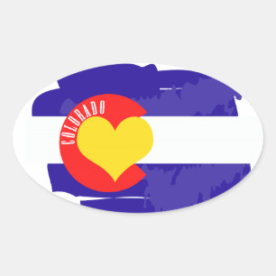 Pegatina Ovalada Amor de Colorado