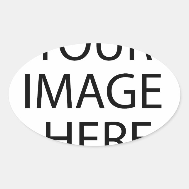 Pegatina Ovalada Añadir su propia imagen (Anverso)