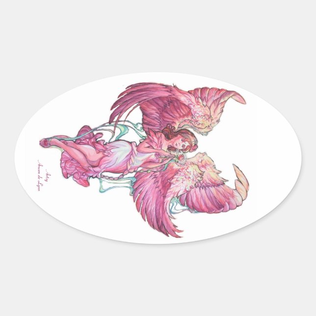 Pegatina Ovalada Anael 2 (Anverso)