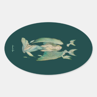 Pegatina Ovalada Ángel de la Paz 2