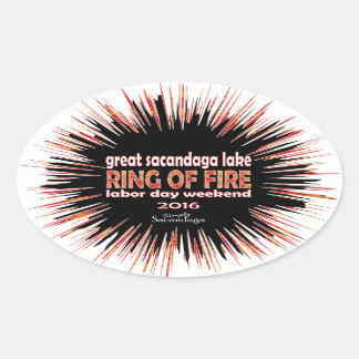 Pegatina Ovalada Anillo De Fuego 2016
