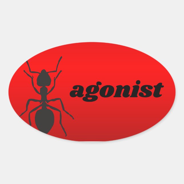 Pegatina Ovalada antagonista (Anverso)