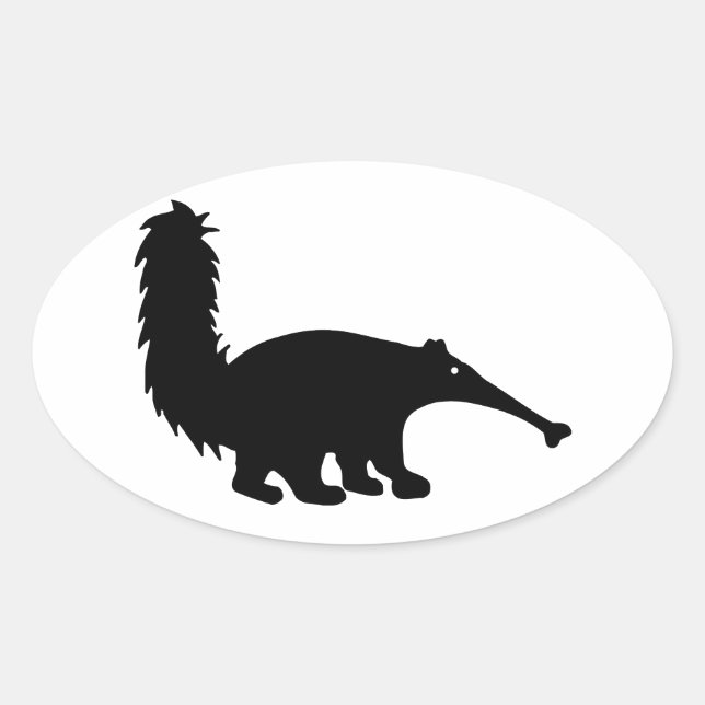 Pegatina Ovalada Anteater (Anverso)