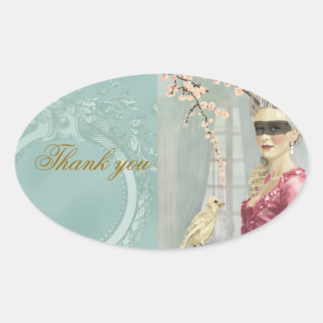 Pegatina Ovalada Antes de la pelota Gracias pegatinas (Anverso)