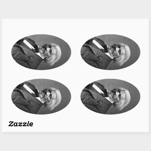 Pegatina Ovalada Antiguo Fr3d3rick Bailey Douglas Héroe Africano Am (Hoja)