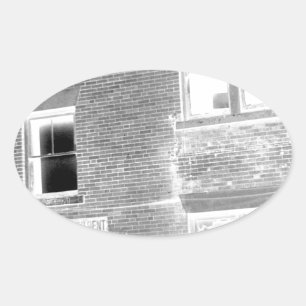 Pegatina Ovalada Apartamento abandonado para alquilar - negativo