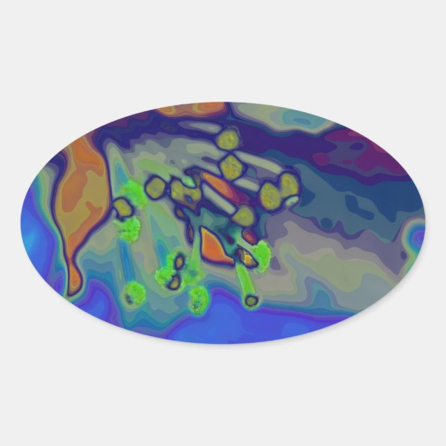 Pegatina Ovalada Apfelblüte (Anverso)