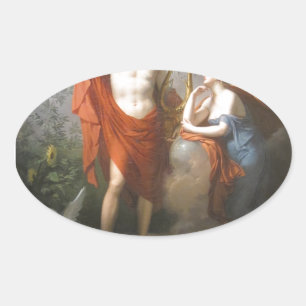 Pegatina Ovalada apollo y musgos