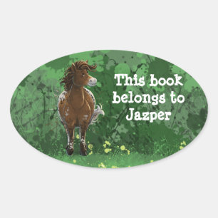Pegatina Ovalada Appaloosa Pony