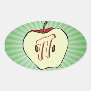 Pegatina Ovalada Apple pi (empanada)