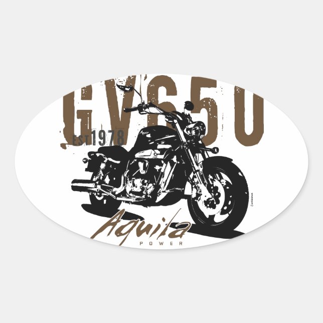 Pegatina Ovalada Aquila El Águila (Anverso)