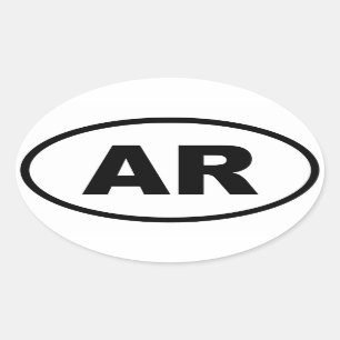 Pegatina Ovalada AR Arkansas