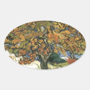 Pegatina Ovalada Árbol de moras por van Gogh