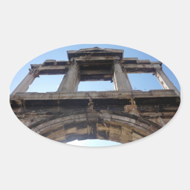 Pegatina Ovalada arco de hadria (Anverso)