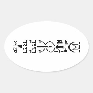Pegatina Ovalada Arecibo Binary Message 1974