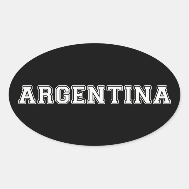 Pegatina Ovalada Argentina (Anverso)
