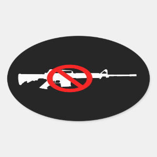 Pegatina Ovalada Armas de asalto de la prohibición