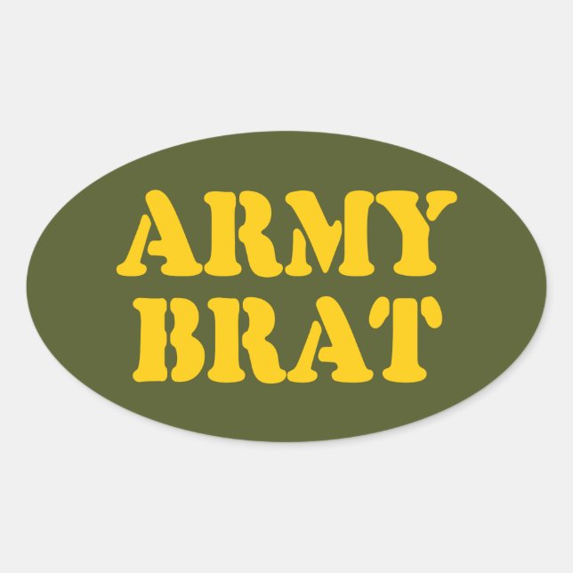 PEGATINA OVALADA ARMY BRAT (Anverso)