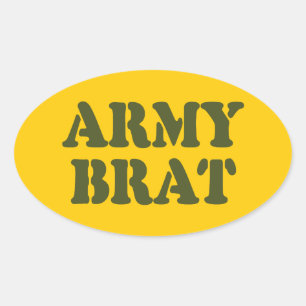 PEGATINA OVALADA ARMY BRAT