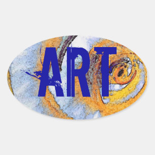 PEGATINA OVALADA ARTE