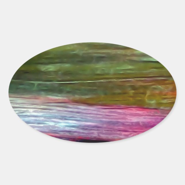 Pegatina Ovalada Arte accidental (Anverso)