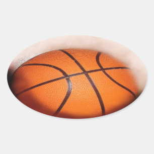 Pegatina Ovalada Arte de baloncesto
