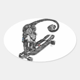 Pegatina Ovalada Arte selfie de Simian