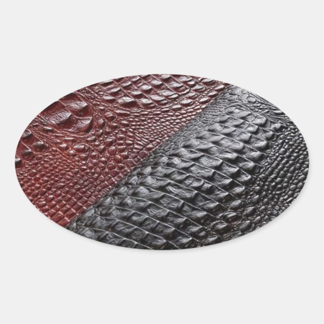 Pegatina Ovalada Aspecto de piel de serpiente (Anverso)