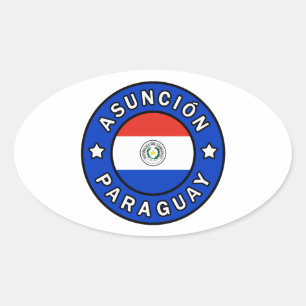 Pegatina Ovalada Asunción Paraguay