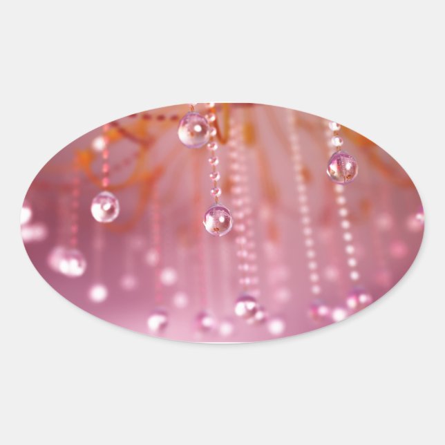 Pegatina Ovalada Atardecer en Pegatinas de cristal (Anverso)