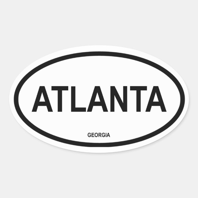 PEGATINA OVALADA ATLANTA (Anverso)